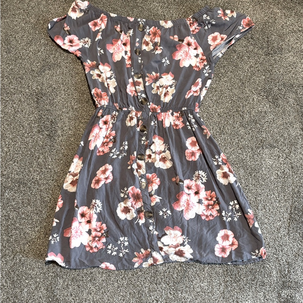 Floral Gray Dress